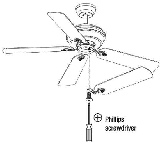 COSTWAY ES10055US 52 Inch Ceiling Fan Lamp - arm