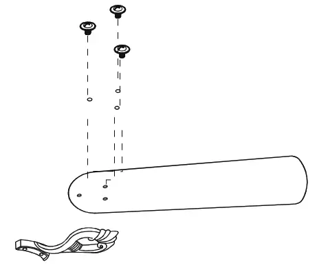 COSTWAY ES10055US 52 Inch Ceiling Fan Lamp - blades