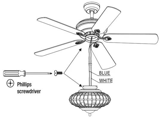 COSTWAY ES10055US 52 Inch Ceiling Fan Lamp - screw