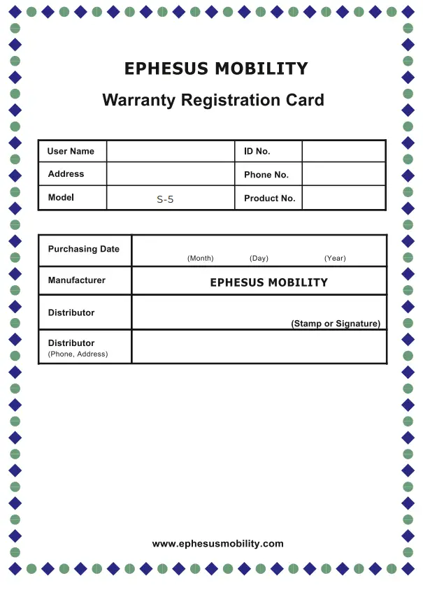 EPHESUS S5 Foldable Mobility Scooter FIG 1
