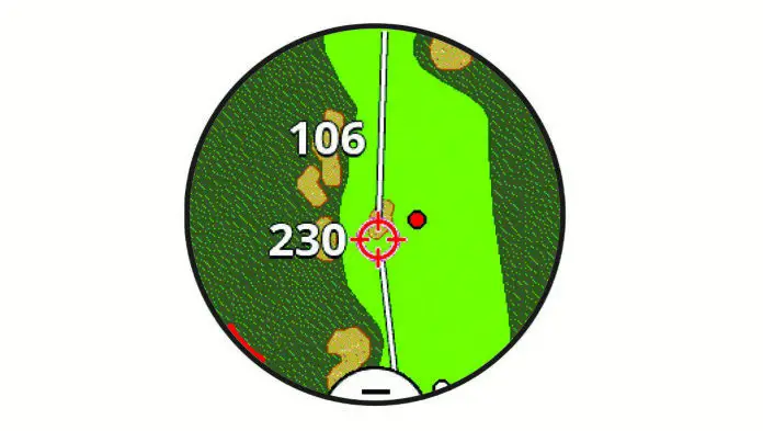 GARMIN Golf Watch Measuring Distance with Touch Targeting
