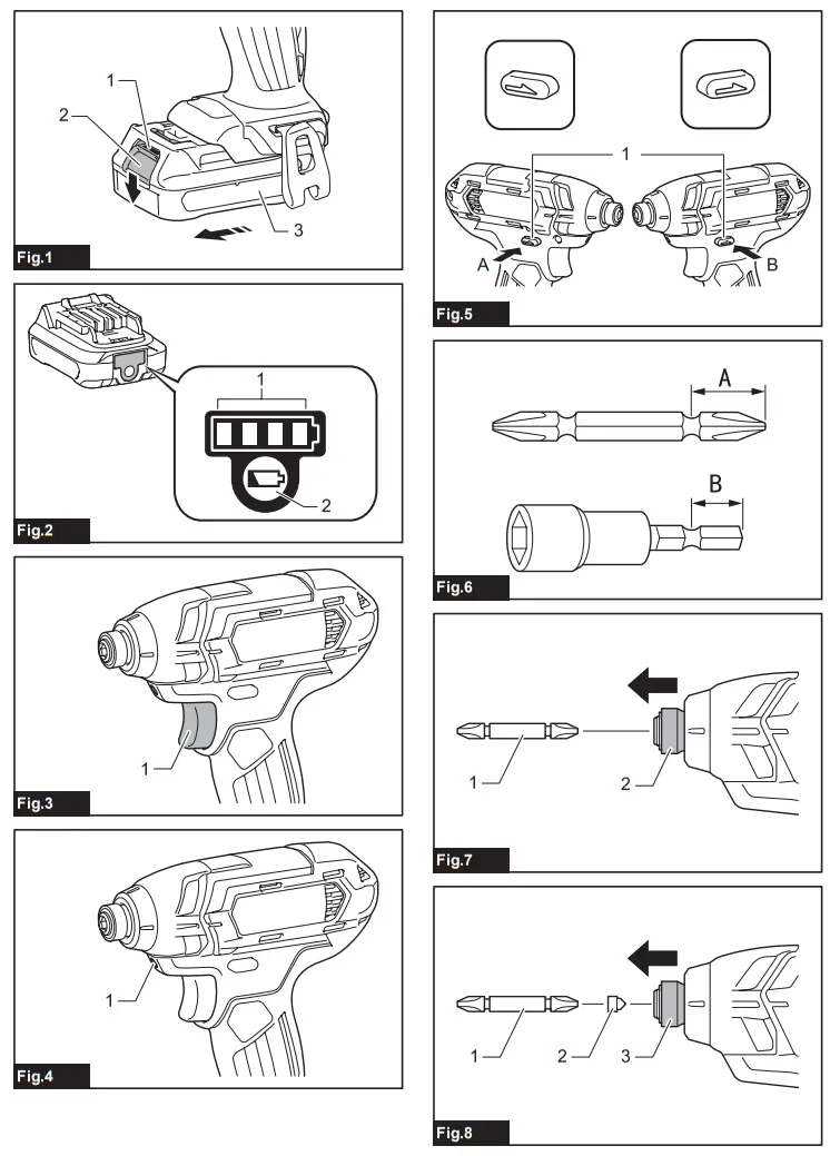 makita TD110D Cordless Impact Driver - Fig