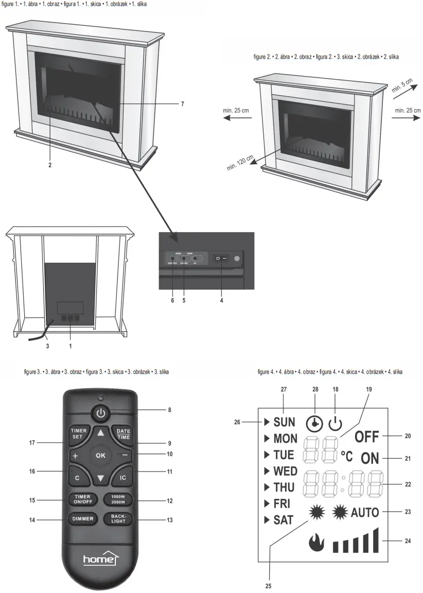 Somogyi Elektronic FKK 21 FREE STANDING ELECTRIC FIREPLACE - Overview