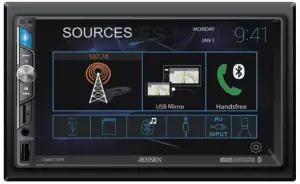 JENSEN Media Receiver with USB Mirroring 7" Touch Screen Display