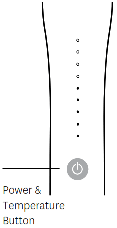 T3 77530 Lucea 1.5-Inch Professional Straightening and Styling Iron - button