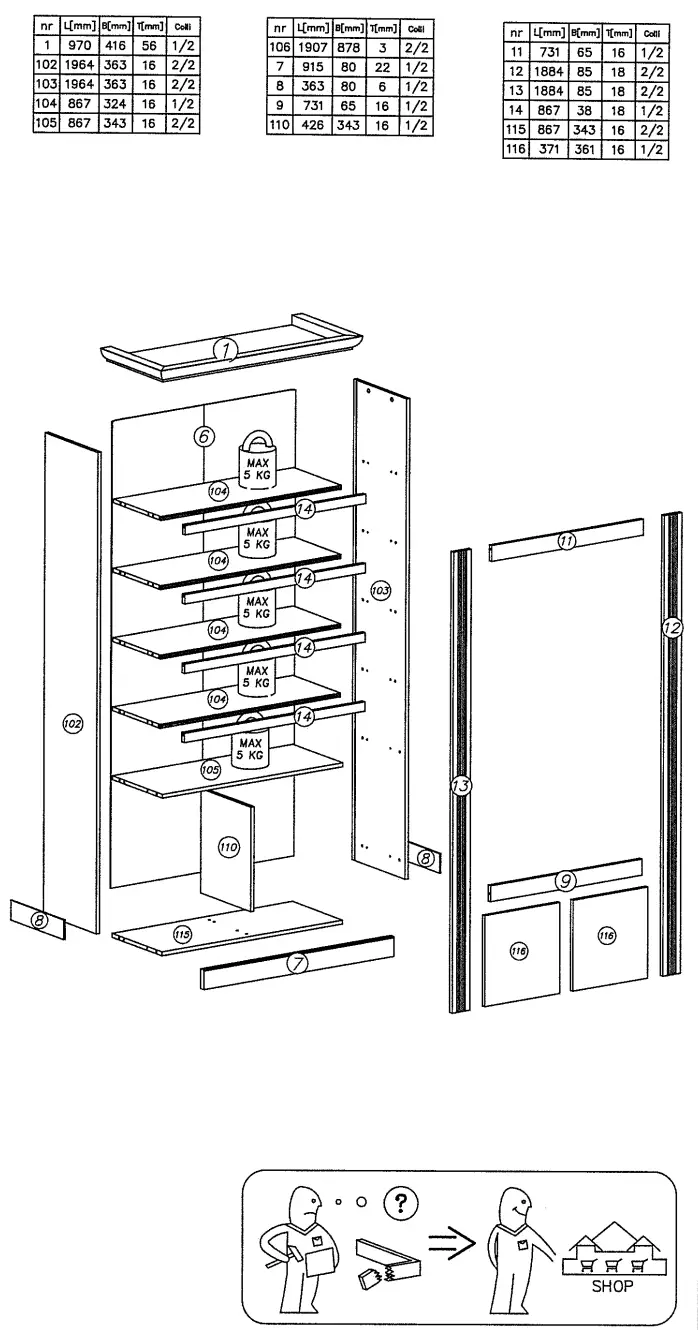 OTTO 3815856182 Home Affaire Westminster Shelf - fig 16