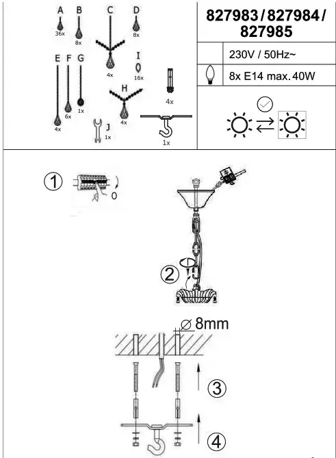 Paul Neuhaus 3081 97 Gracia Traditional Champagne Chandelier - overview