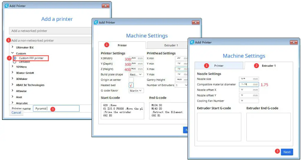 Pyramind 3D Printer - Installation Software