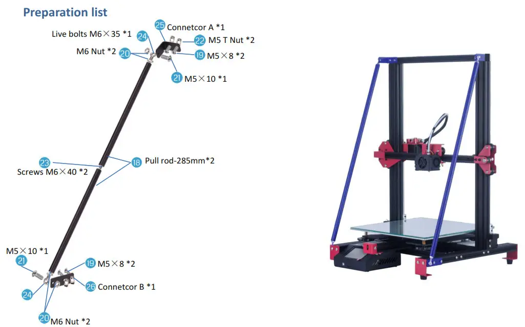 Pyramind 3D Printer - Part 5 Install support rod