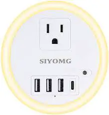 sygonix-2380483-LED-Night-Light-with-USB-Power-Supply-Ports-prodact-image