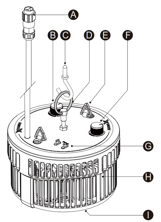 Kessil A500X Tuna Blue - Power Cord