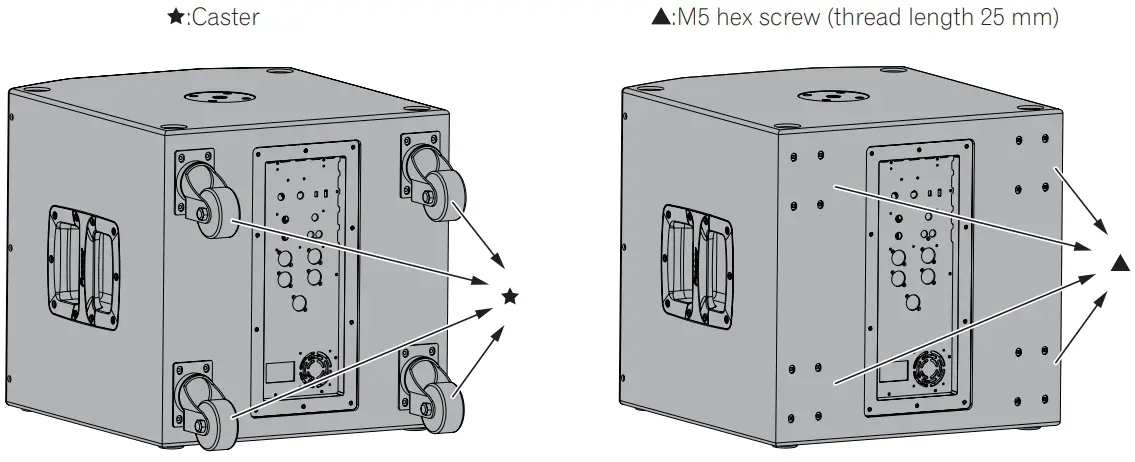 Casters of subwoofer