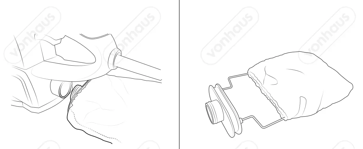 EMPTYING THE DUST BAG