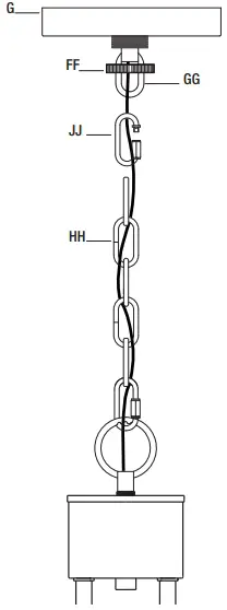 Installing the fixture to the ceiling