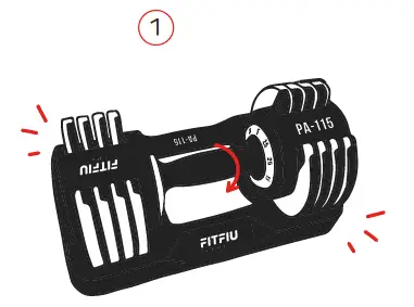 FITFIU PA-115-Adjustable-Dumbbell-2.3-11.5-kg-fig-3