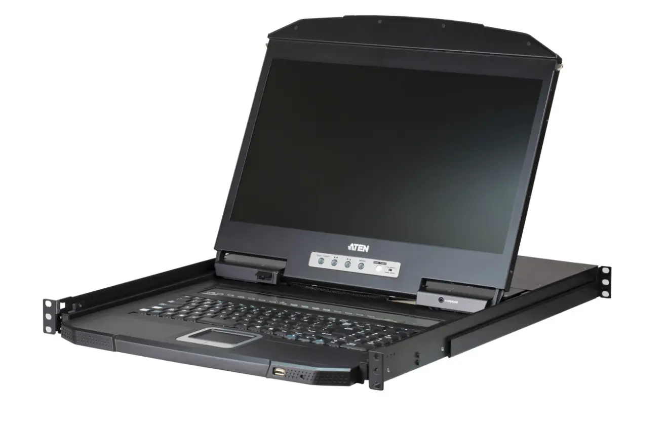 Aten 8/16-port Short Depth Ps/2-usb Vga Single Rail Widescreen Lcd Kvm Switch User Manual [cl3108, Cl3116]