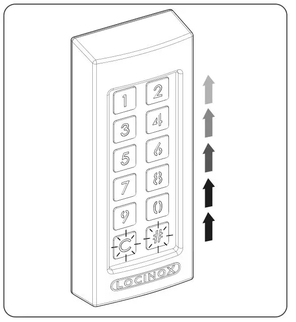 LOCINOX SlimStone-2 keypad - ENTER A CORRECT CODE