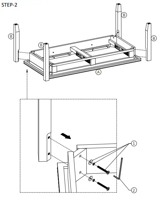 Cypress Hills Marana Coffee Table - ASSEMBLY2