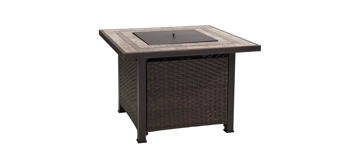Sunjoy Group A208020000 38 Inch Outdoor Patio Brown Square All-weather Wicker Ceramic Tile Top Fire Pit Table Instruction Manual Sunjoy Group A208020000 38 Inch Outdoor Patio Brown Square All-weather Wicker Ceramic Tile Top Fire Pit Table Instruction Manual