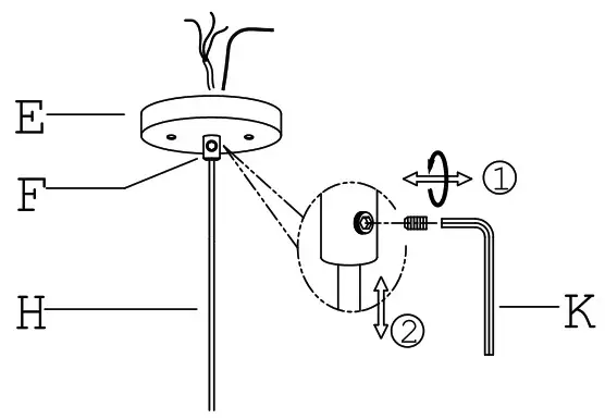 Uolfin 5106235 Everly Electroplate Copper with Clear Bell - ASSEMBLY 2
