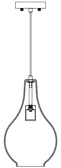 Uolfin 5106235 Everly Electroplate Copper with Clear Bell - IMAGE FOR FINISHED PRODUCT