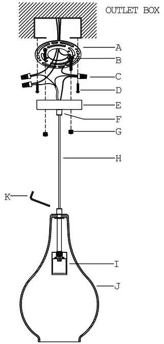 Uolfin 5106235 Everly Electroplate Copper with Clear Bell - PARTS TYPE & QTY INCLUDING