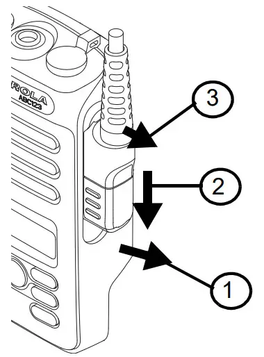 MOTOROLA PMLN5729 IMPRES - Remove the accessory connector