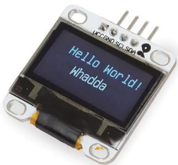 velleman WPI438 0.9 Inch OLED screen with I²C