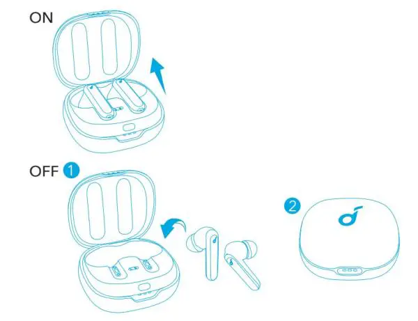 Soundcore A3908H21 Life Note 3 Wireless Earphones - Powering On-Off