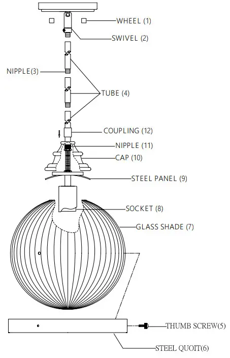 MERIDIAN 70100MBK NB PN Pendant Light -