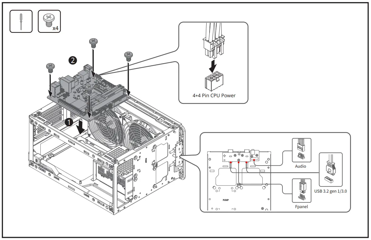 COOLER MASTER NR200P MAX - MOTHERBOARD