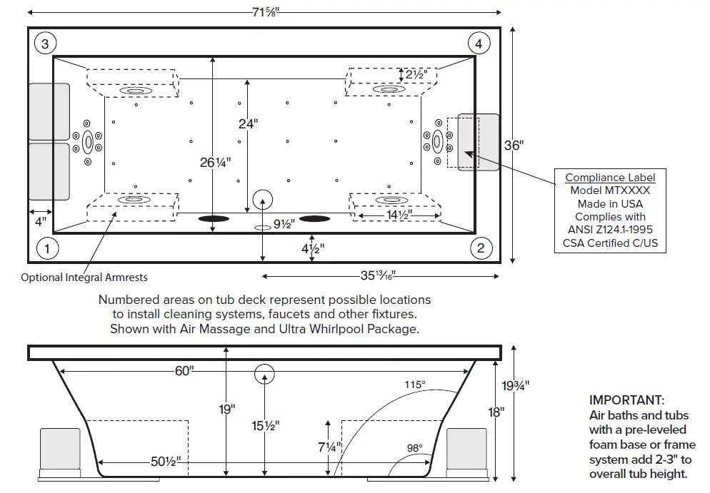mti Andrea 8 Designer Collection Tubs 1