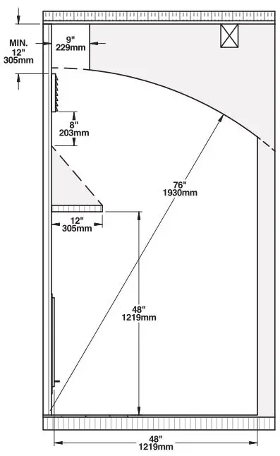Ventis HE275CF Wood Fireplace VB00017 - Combustible or non combustible Shelf Installation