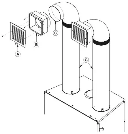 Ventis HE275CF Wood Fireplace VB00017 - Fasten ducts
