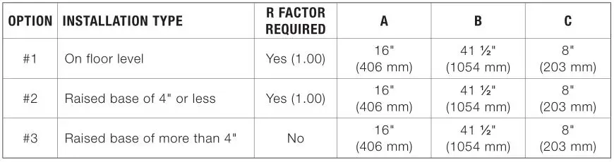 Ventis HE275CF Wood Fireplace VB00017 - Floor Protection Table