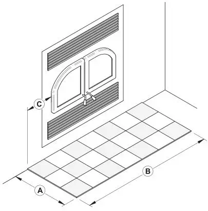 Ventis HE275CF Wood Fireplace VB00017 - Floor Protection