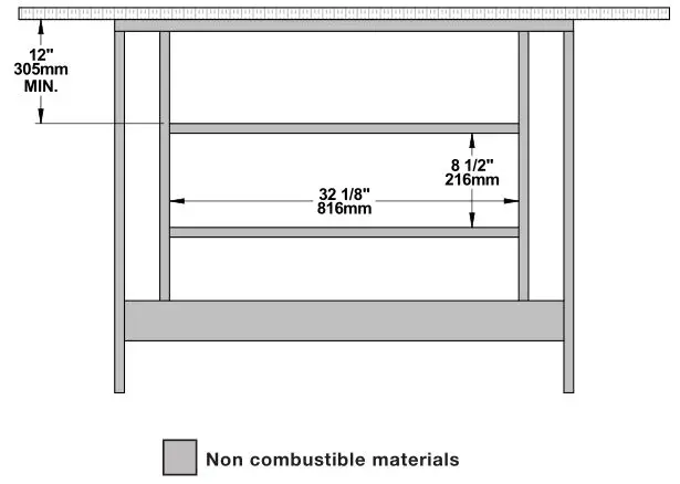 Ventis HE275CF Wood Fireplace VB00017 - Framing the modern style gravity air distribution system