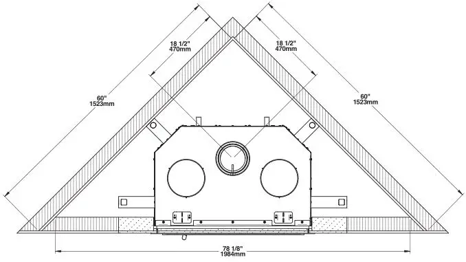 Ventis HE275CF Wood Fireplace VB00017 - Framing with corner installation