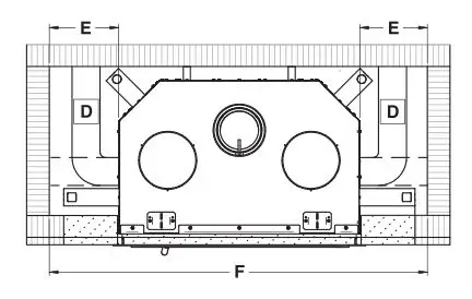 Ventis HE275CF Wood Fireplace VB00017 - Framing with forced air distribution kit15