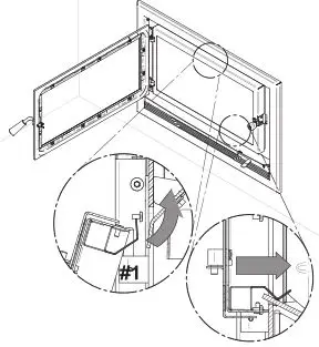 Ventis HE275CF Wood Fireplace VB00017 - Lean the upper part of the firescreen