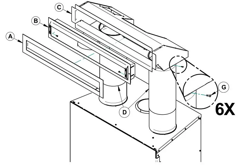 Ventis HE275CF Wood Fireplace VB00017 - Secure the telescoping sections