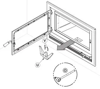 Ventis HE275CF Wood Fireplace VB00017 - Using a ratchet and a Torx