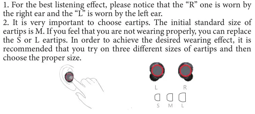 Delinuo Wireless Earbuds TWS-T9 - Correct Way of Wearing