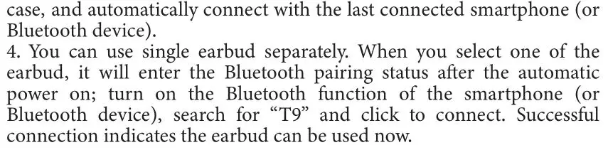 Delinuo Wireless Earbuds TWS-T9 - Turn On & Pair