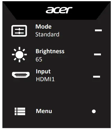 Acer V277K LCD Monitor - Main page
