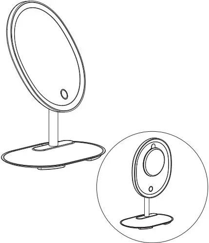anko 43228379 LED Mirror with Magnetic Mini Mirror-FIG1