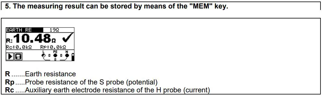 BENNING IT 130 TRUE RMS Installation Tester User Guide - Earth resistance