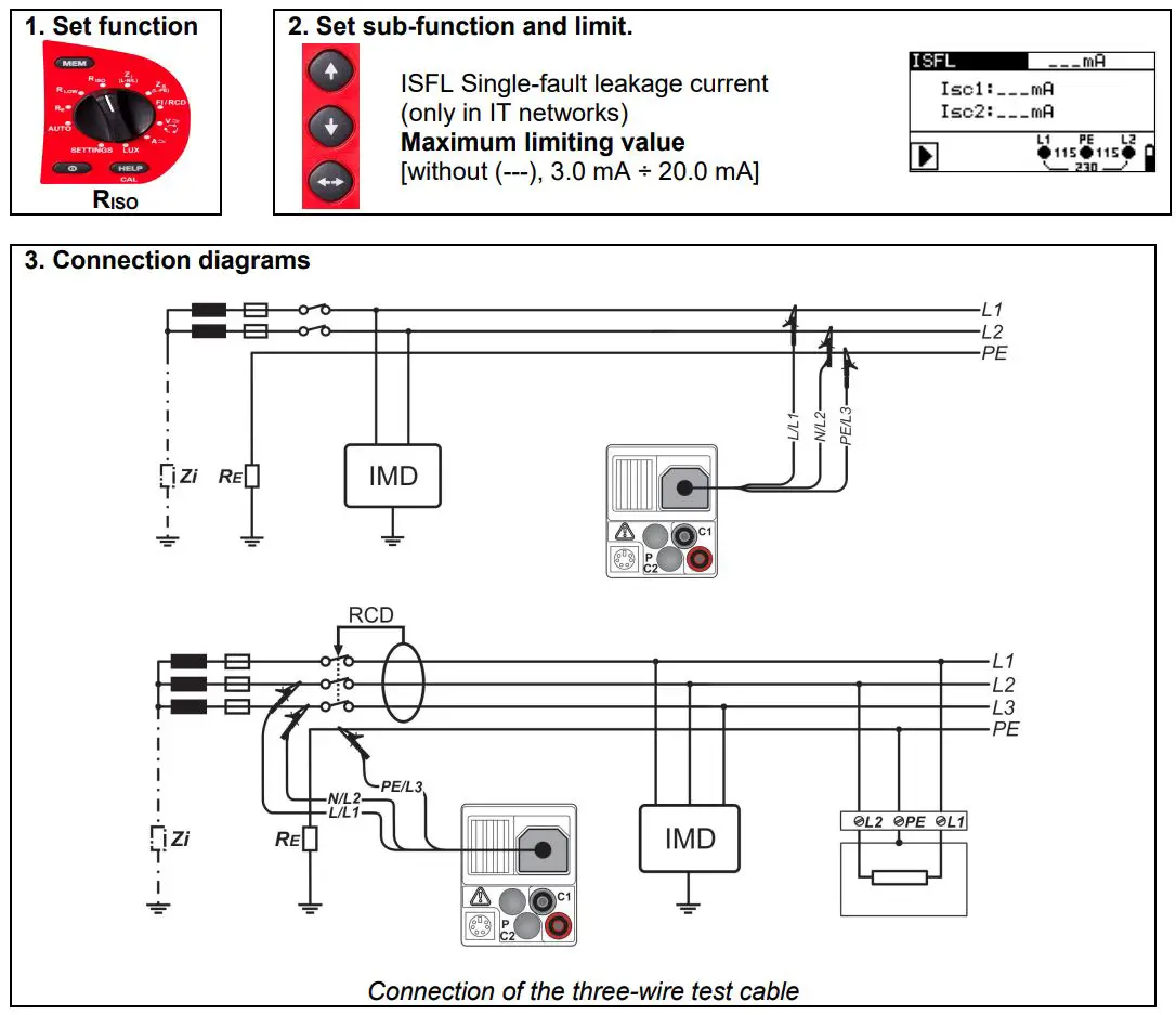 BENNING IT 130 TRUE RMS Installation Tester User Guide - First fault current