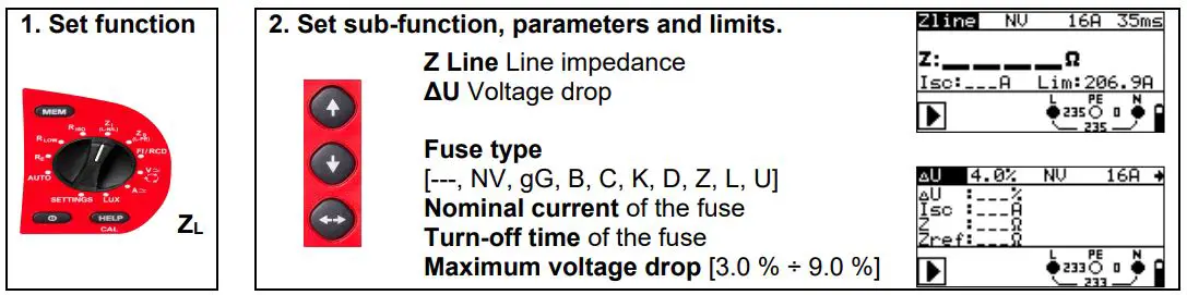 BENNING IT 130 TRUE RMS Installation Tester User Guide - Line impedance