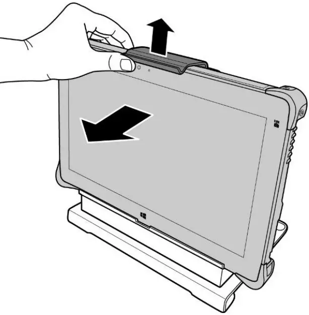 Undocking the Tablet PC